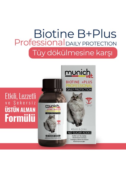 Biotine +Plus Kedi Sağlığı Damlası 100 ml Kediler Için Tüy Sağlığı Damlası