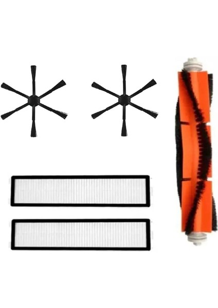 Dreame Vacuum Mop D9/d9 Max Uyumlu 6 Kollu Siyah Yan Fırçalı Set-5 Parça