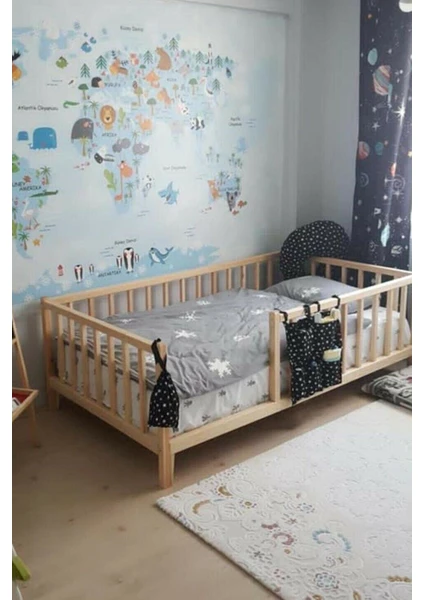 Baby Kinder Eco Montessori Doğal Bebek ve Çocuk Karyolası