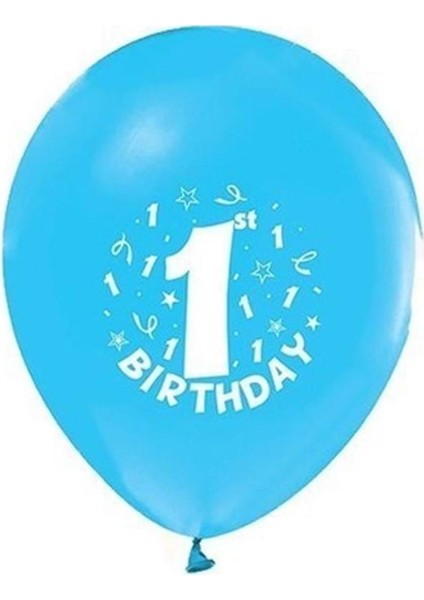 Nedı Balon 1 Yas Mavı Baskılı 16 Lı