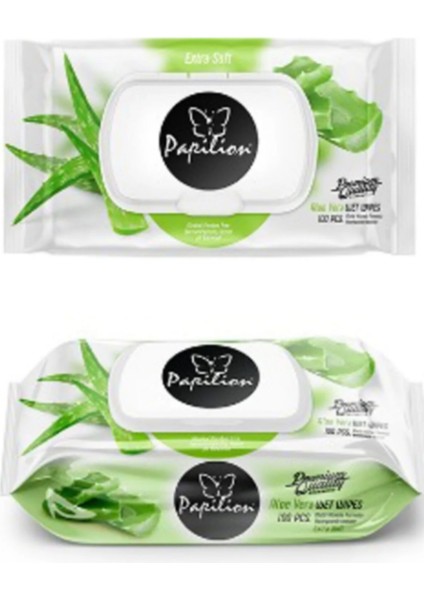 Papilion Islak Havlu Aloe Vera Kapaklı 100'LÜ 1 Paket