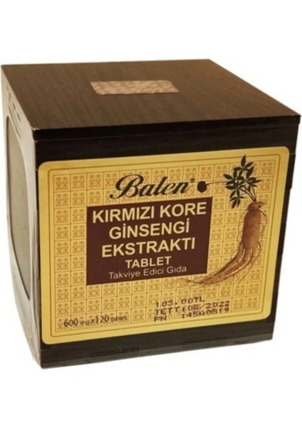 Kırmızı Ginseng Kore Tablet