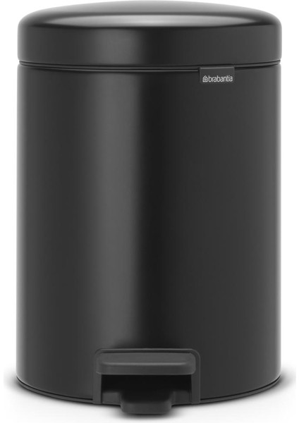Newıcon Matt Black Pedallı Çöp Kutusu 2X2L
