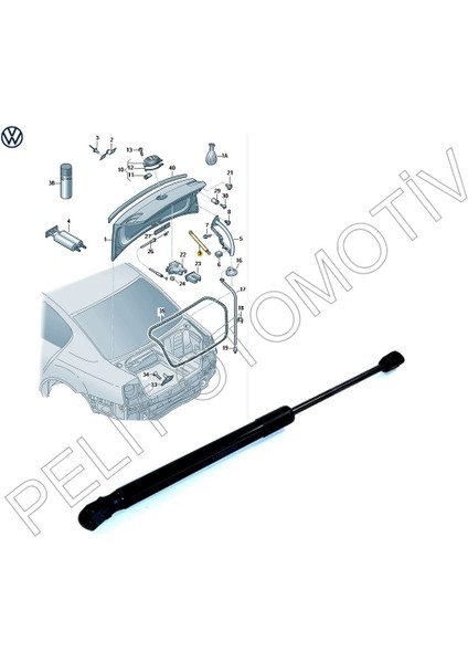 Passat B6 (2006-2011) Bagaj Kapak Amortisörü 3C5827550C