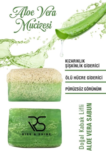 Rise & Shine Doğal Kabak Lifli Aloe Vera Sabunu 130 gr
