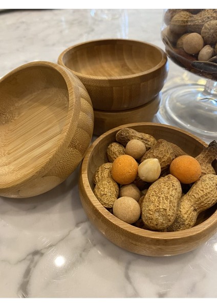 4'Lü Yuvarlak Bambu Çerezlik, Bambu Sunum Kasesi, Bambu Yuvarlık Zeytinlik, Bambu Kahvaltı Sunumluk fırsatları