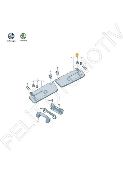 Skoda Kodiaq Sağ Güneşlik Aynalı 5TA857552F (2017-2024)