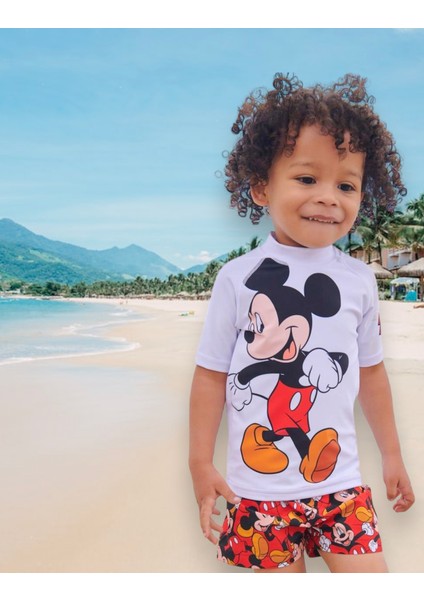 Erkek Çocuk Paw Patrol Baskılı Mavi - Sarı Beyaz T-Shirt Şort Mayo Seti Üst Dalgıç Alt Paraşüt modelleri