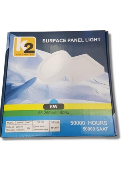 K2 6W Sıva Üstü LED Spot Beyaz fiyatları