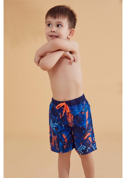 Lacivert Desenli Erkek Çocuk Şort B2362 fiyatları