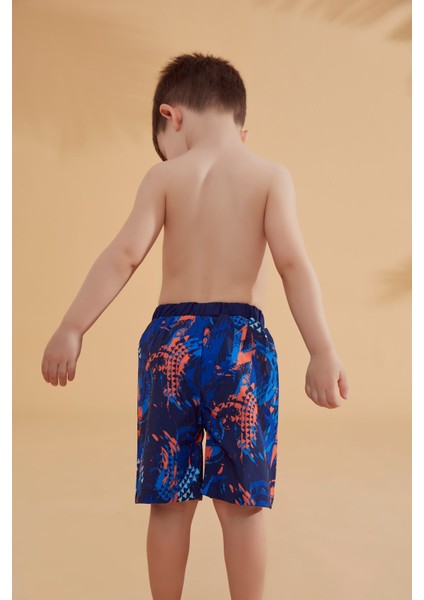 Lacivert Desenli Erkek Çocuk Şort B2362 modelleri