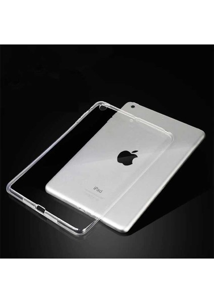 Case Street Apple iPad 9.7 2017 5.nesil Kılıf Silikon Arkası Buzlu Lüx Koruma S2 Renksiz