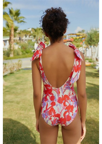 Yeni Sezon Omuzdan Bağlamalı Mayo M2475 Desenli fiyatları