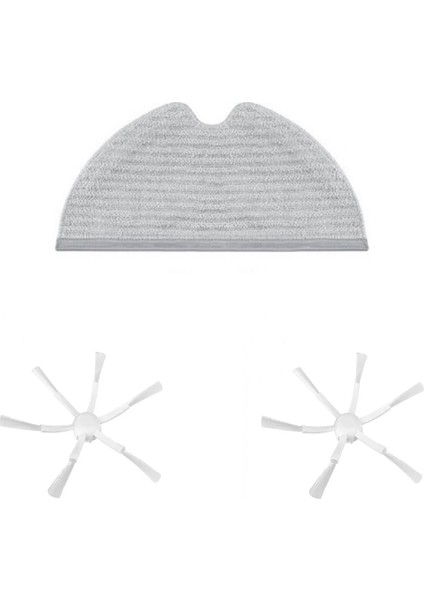 Dreame Vacuum Mop D9 Uyumlu 2 Adet 6 Kollu Yan FIRÇA,1ADET Paspas Seti