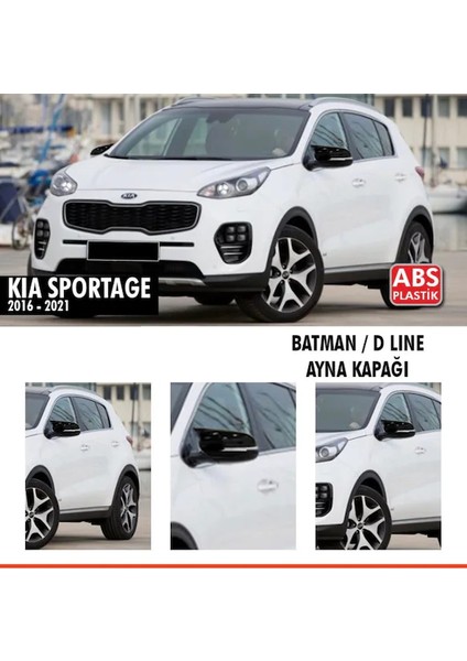 Kia Sportage Batman Yarasa Ayna Kapağı Sinyalli Piano Black 2016 - 2021