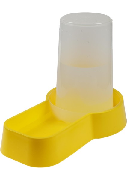 Hazneli Plastik Kedi-Köpek Mama ve Su Kabı 1,5 Lt Kare Sarı modelleri
