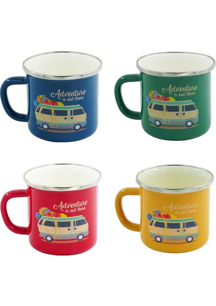 Retro Emaye Kupa Bardak 330 cc [karavan]