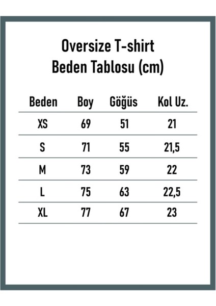 Unisex K Baskılı Oversize Beyaz T-Shirt