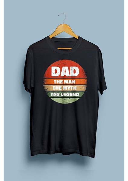 Oversize Unisex Siyah Dad The T-Shirt