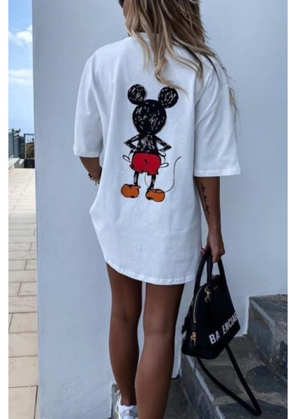 Beyaz Mikey Mouse T-Shirt