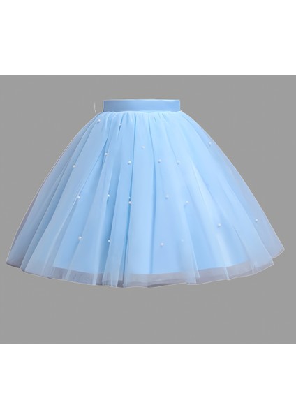 Kız Çocuk Inci Detaylı Kabarık Tütü Etek Doğum Günü Mezuniyet Parti Etek