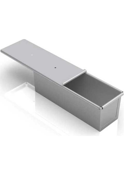 Baton Tost Ekmek Kalıbı Kapaklı Teflonsuz 10X10X15 cm - V