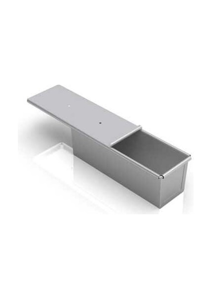 Baton Tost Ekmek Kalıbı Kapaklı Teflonsuz 10X10X15 cm - V
