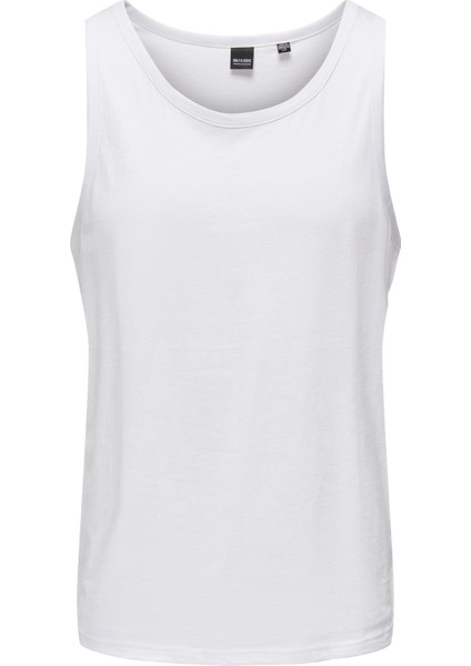 Only & Sons Aden Reg Tank Top Erkek Beyaz Atlet 22026082-01