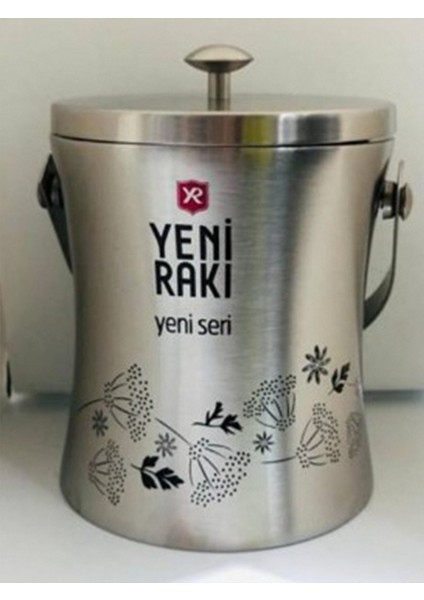 Sanat Taciri 6 Adet Yeni Seri Rakı Bardağı + Buz Kovası Maşa Hediyeli