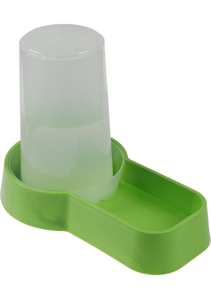 Hazneli Plastik Kedi-Köpek Mama ve Su Kabı 1,5 Lt Kare Yeşil