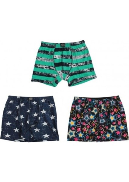 Iç Giyim Erkek 3082 Likralı Havlu Bel Boxer Short Tekli Emh