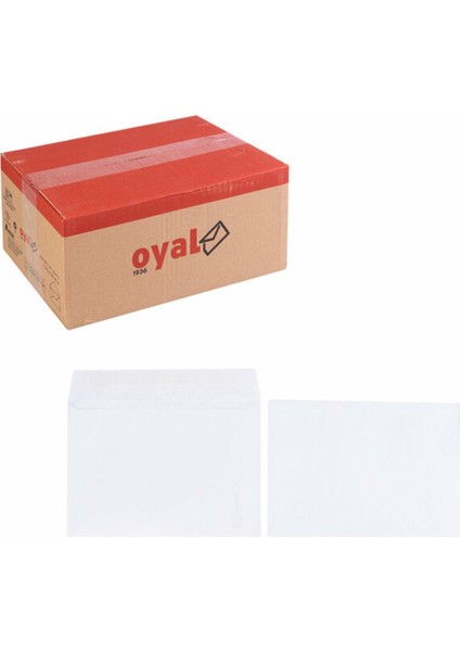 (Kutu 500 Adet )Zarf Kare 114X162 70GR Mektup Beyaz Gloria Silikonlu