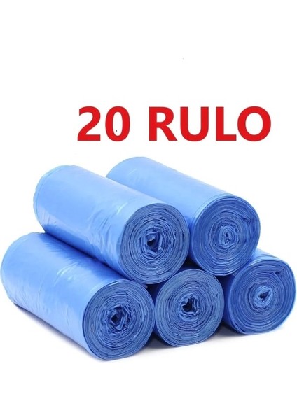 80X110 Jumbo Rulo Çöp Torbası 300GR 20Lİ Koli (Mavi)