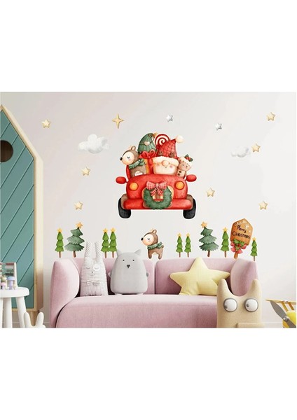 Merry Christmas Yılbaşı Temalı Dekoratif Sticker Seti