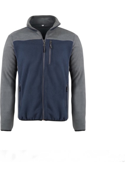 Tam Fermuarlı Standart Kalıp 3 Cepli Erkek Polar Mont