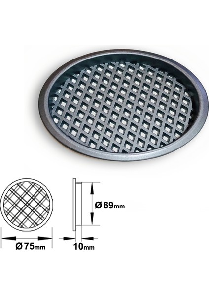 Plastik Menfez 70 Lik Gri