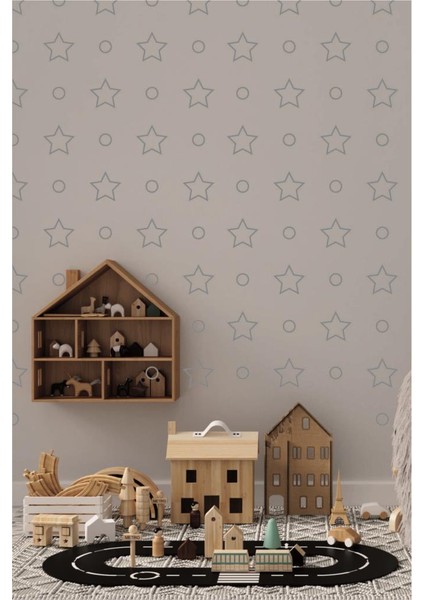 Yıldız Polka Duvar Dekorasyon Sticker 130 Adet Gri fırsatları
