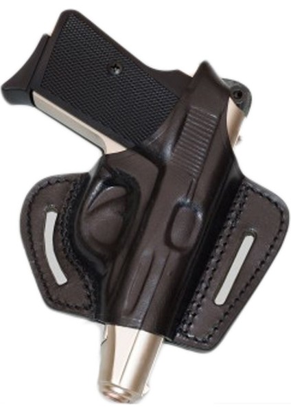 Kırıkkale 7.65 Deri Tabanca Kılıfı Siyah Baskılı Açık