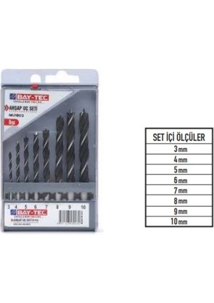 Ahşap Uç Seti 8 Pcs MU1803