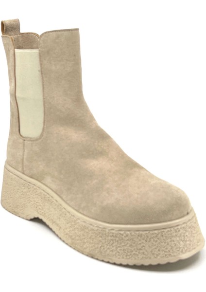 G106 Microfiber Deri Yüksek Taban Chealse Kadın Bot modelleri