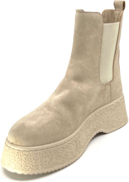 G106 Microfiber Deri Yüksek Taban Chealse Kadın Bot fırsatları