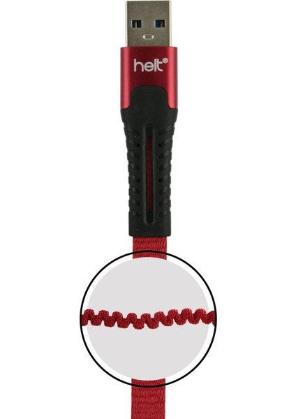 Ipod, Ipad, iPhone Uyumlu Kırmızı Ip Örgülü Kopmaya Kırılmalara Dirençli Hızlı Şarj ve Veri Kablosu fiyatları