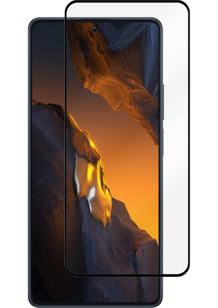 Xiaomi Poco F5 Pro / Redmi K60 / K60 Pro ile Uyumlu Tam Kaplayan Çerçeveli Tempered Ekran Koruyucu - Siyah AL3276