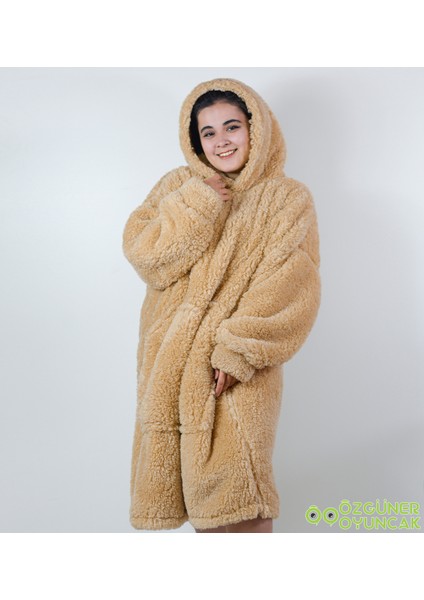 Peluşcu Dayı Welsoft Peluş Polar Giyilebilir Battaniye Pijama