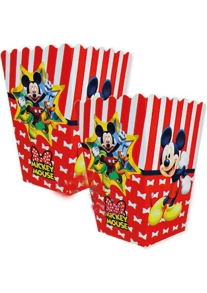 Mickey Mouse Temalı Baskılı 8 Adet Karton Mısır Kutusu