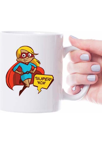Super Mom Anneye Özel Kupa Bardak