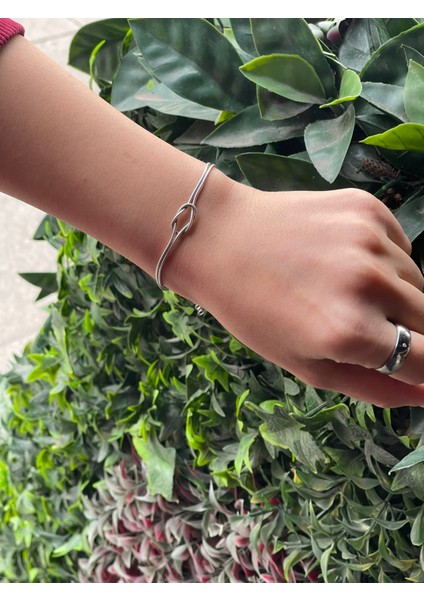 925 Ayar Gümüş Sevgili Çift Düğüm Bileklik Modeli indirimleri