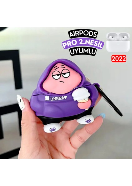 Airpods Pro 2. Nesil Uyumlu Hoodie Tasarım Patrick Yıldız Figürlü Sevimli Kulaklık Kılıfı