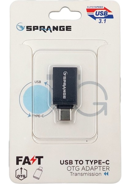 Sprange Sr-01 USB To Type-C Otg Dönüştürücü