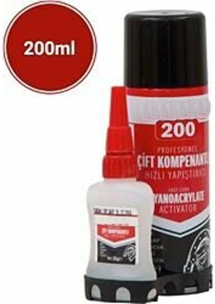 50GR+200ML Hızlı Yapıştırıcı Metal Deri Plastik Kauçuk Ahşap Cam Mdf